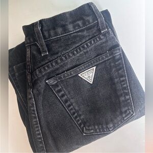 Vintage Guess Black Women Straight Jeans Size 28